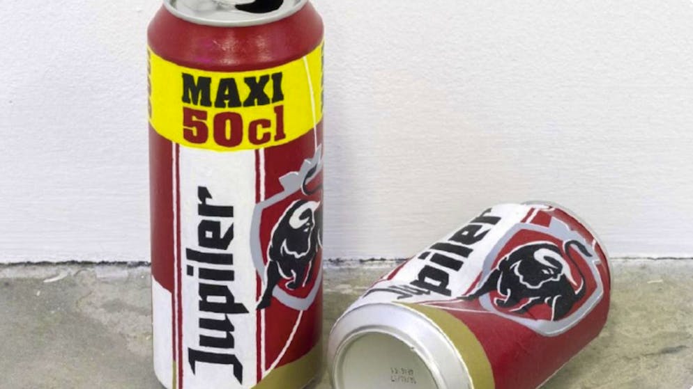 Valuable beer cans thrown away. Museum employee throws artwork in the bin