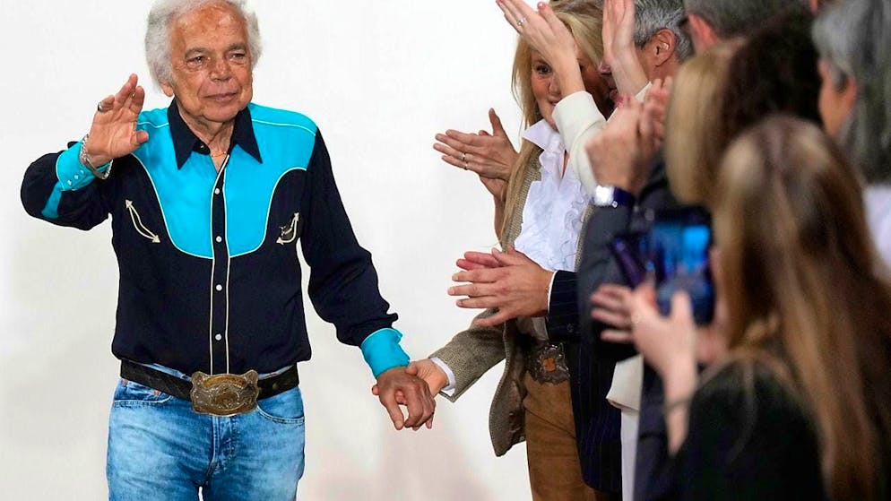 ARCHIVE - Ralph Lauren walks the runway at the conclusion of his Ralph Lauren Fall/Holiday 2024 presentation in New York. Photo: Charles Sykes/Invision via AP/dpa
