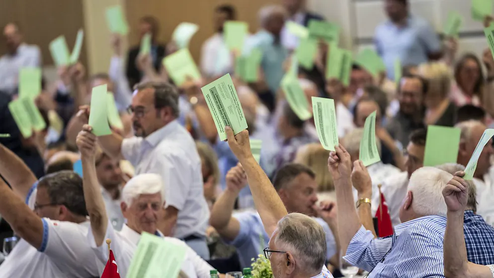 Le débat des délégués de l'UDC sur la réforme EFAS pour un financement uniforme des soins a montré bien moins d'unanimité que sur les autres objets soumis au peuple le 24 novembre (archives).