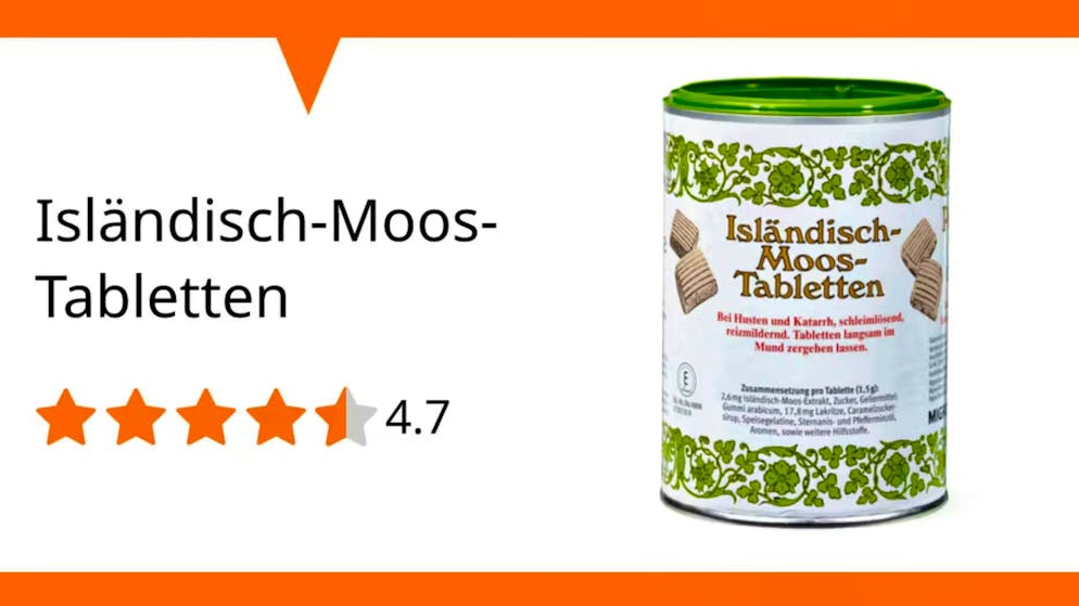 Popular with customers - but no longer in the Migros range: Icelandic moss tablets from the manufacturer F. Hunziker from Dietikon ZH.