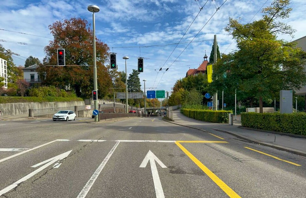 Der Unfallort an der Zürcher Strasse in St. Gallen.