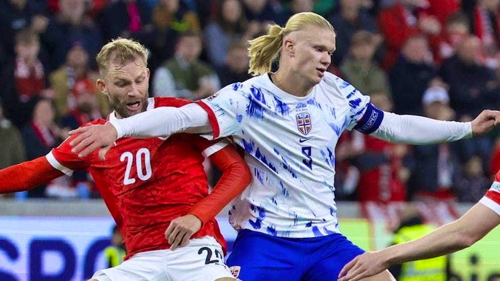 Haaland's Norway are defeated by Laimer's Austria.