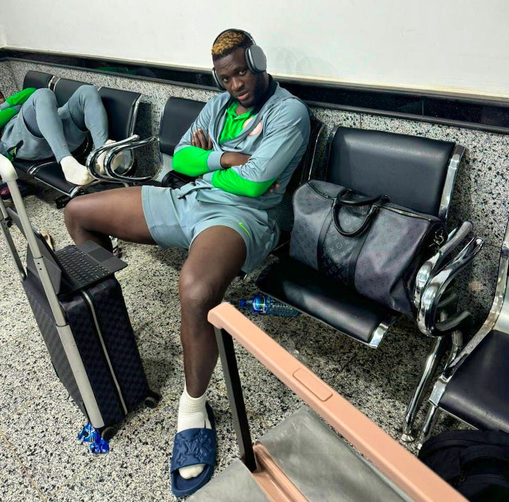 Victor Boniface is stuck at the airport.