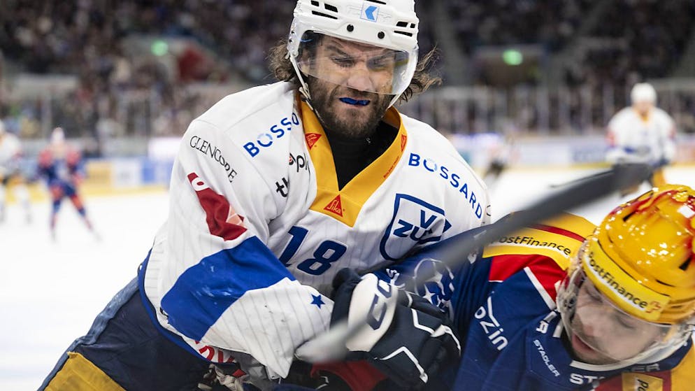 Dominik Schlumpf, auf dieser Aufnahme in den Playoffs im vergangenen April, zeigt vollen Einsatz