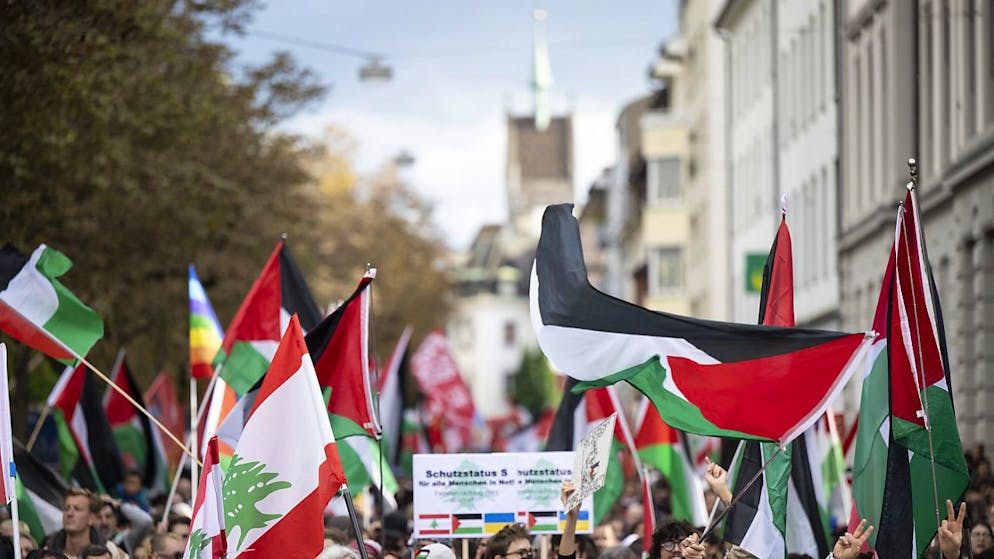 Die nationale Palästina-Kundgebung vom 5. Oktober 2024 in Basel.