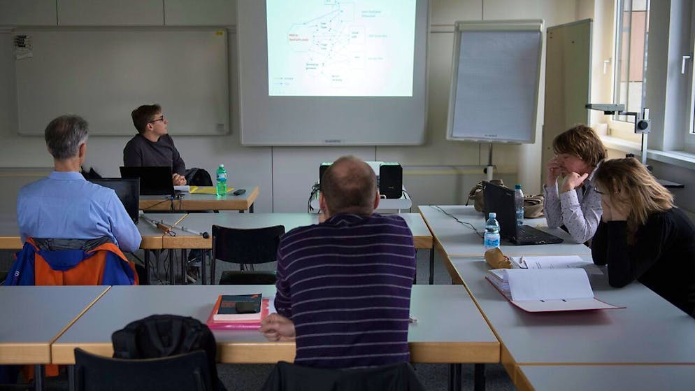 Eine Vorlesung an der Fachhochschule Nordwestschweiz in Olten. (Archivbild)
