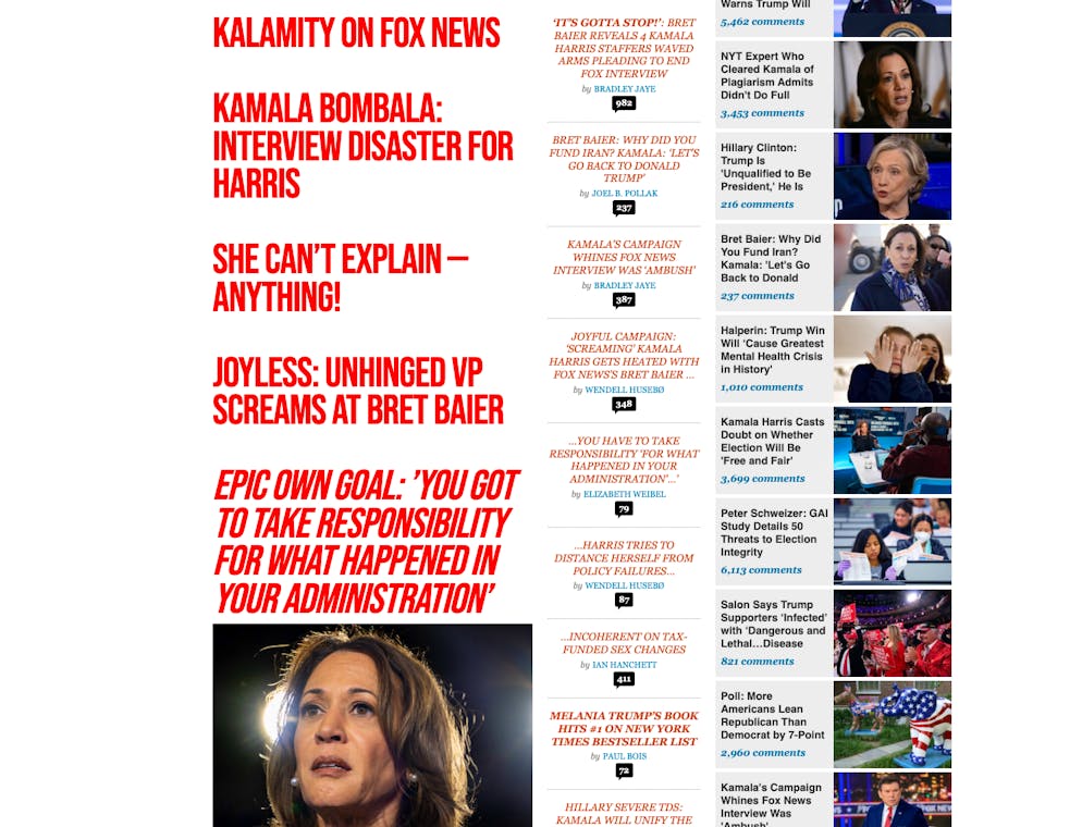 Die Rechtsaussen-Plattform «Beeitbart» ist – wenig überraschend – von «Kamala Bombala» nicht überzeugt.