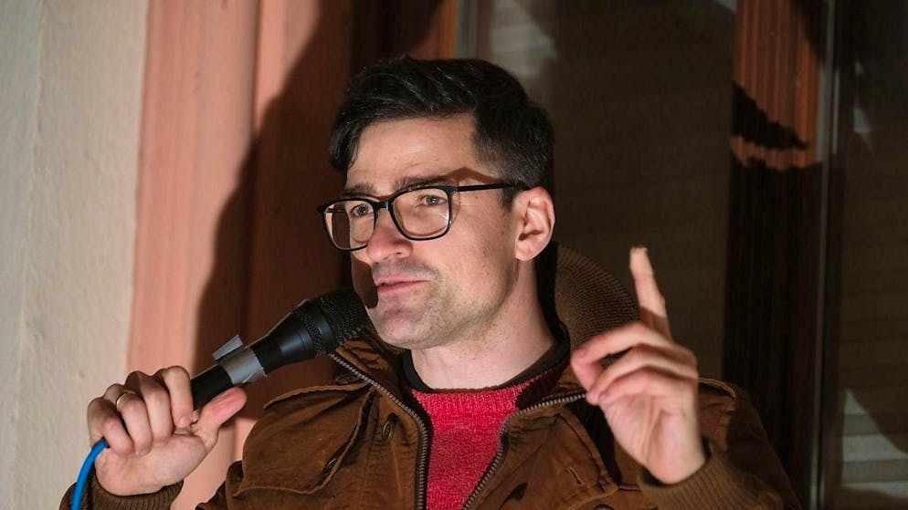 Martin Sellner was taken away by the police in Kreuzlingen TG on Saturday morning (archive image).