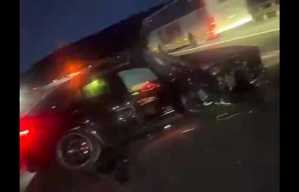 In diesem Wagen ist Victor Boniface als Beifahrer verunfallt.