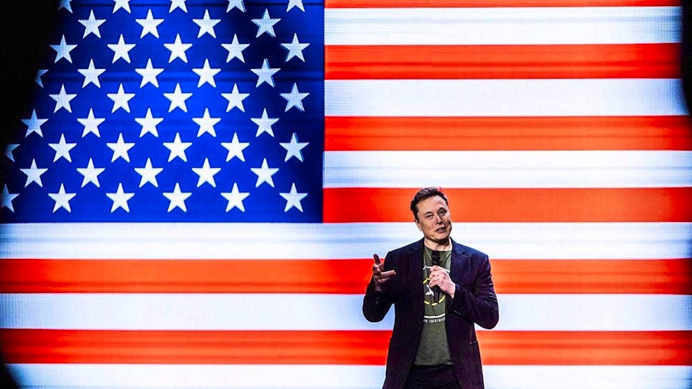 Elon Musk speaks at the Life Center Church. Photo: Sean Simmers/The Patriot-News/AP/dpa - ATTENTION: For editorial use only and only with full attribution to the above credit