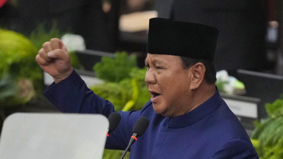 Il nuovo presidente indonesiano Prabowo Subianto.