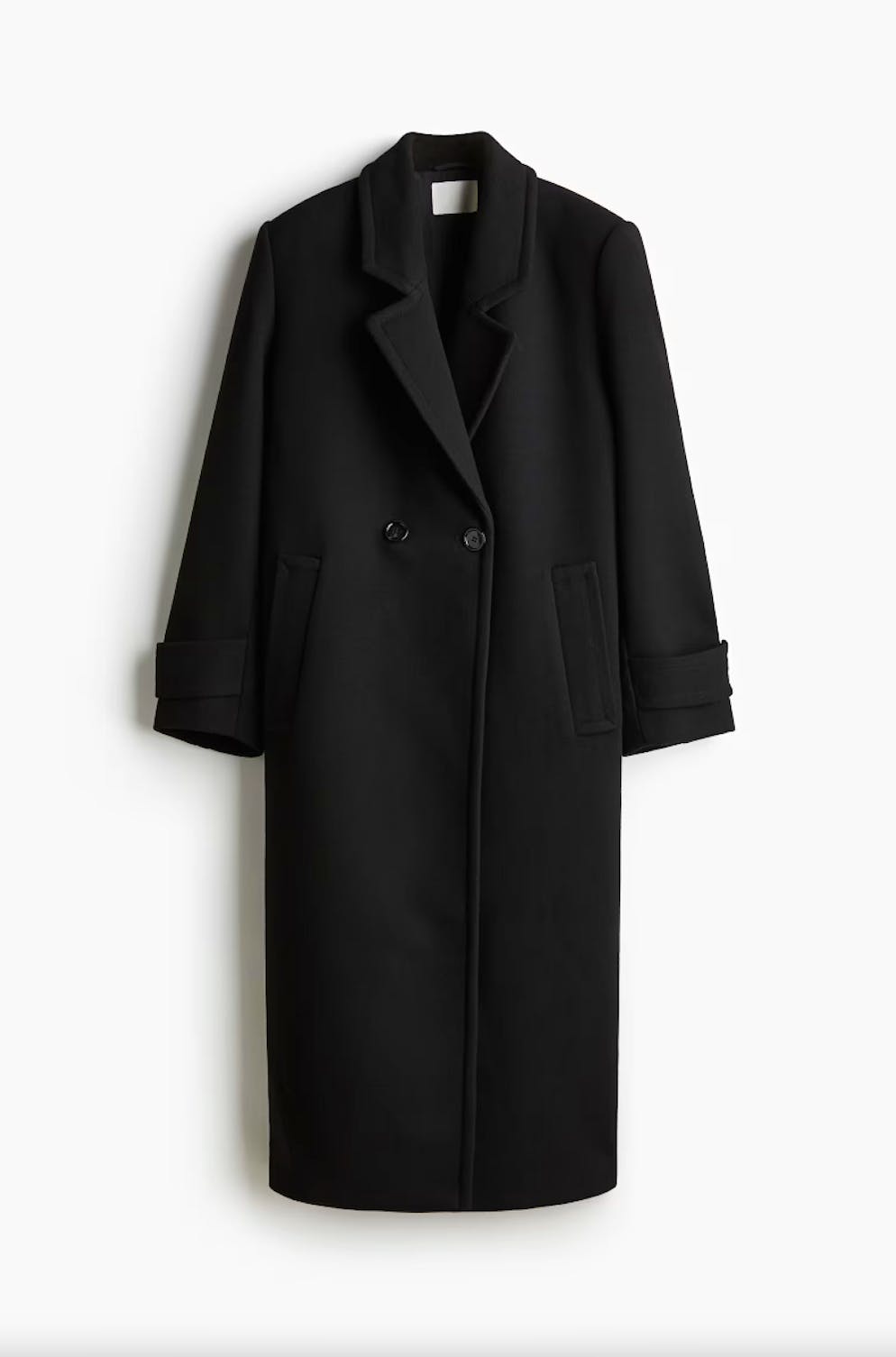 5. Jacken- und Mantel-Trends: Wollmäntel. Langer Mantel in Schwarz von H&M für 119 Franken. 