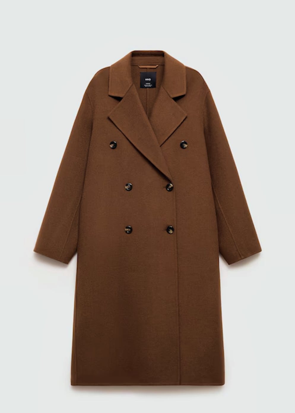 5. Jacken- und Mantel-Trends: Wollmäntel. Brauner Oversize-Wollmantel von Mango für 199.95 Franken. 