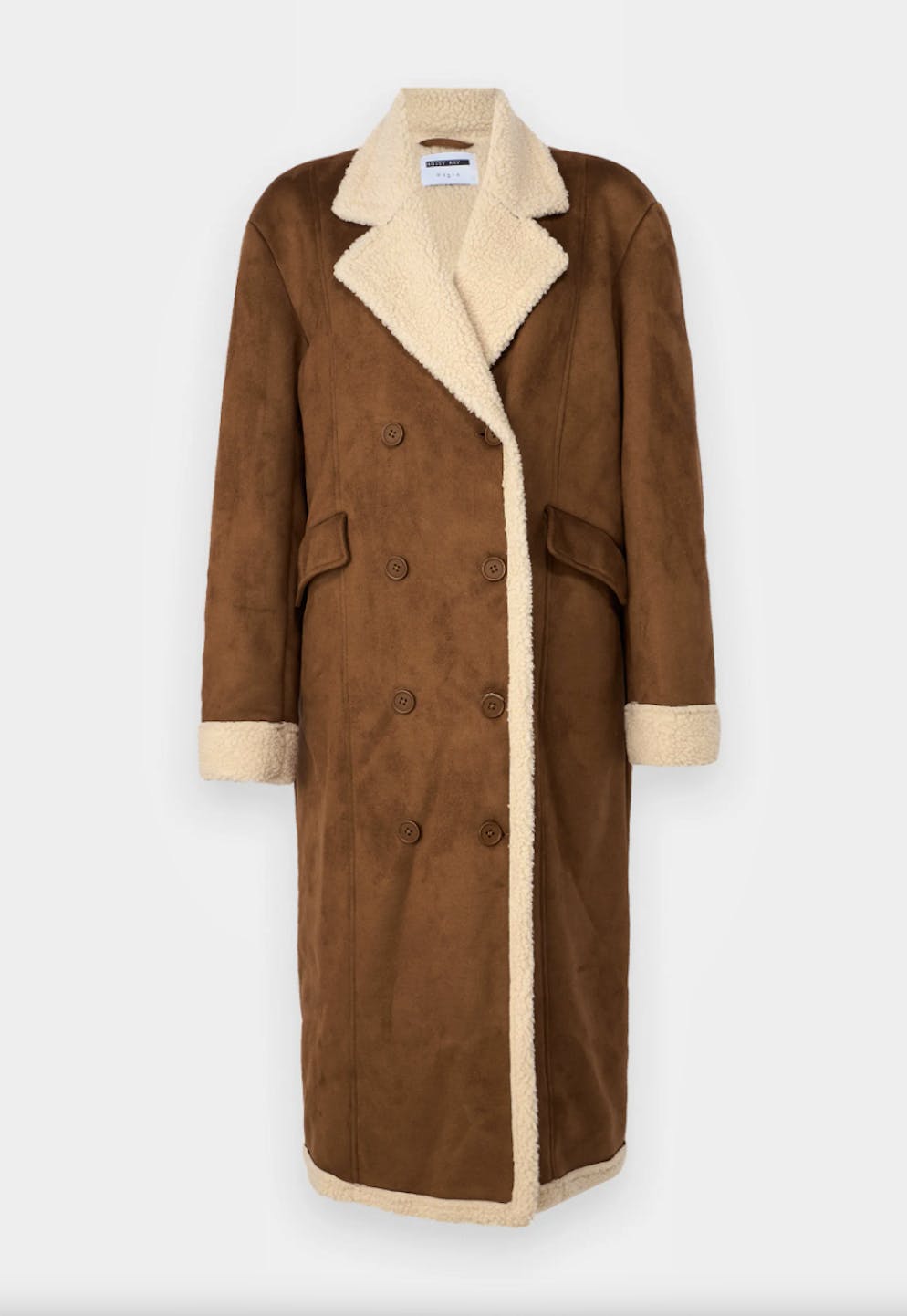 3. Jacken- und Mantel-Trend: Shearling. Klassischer Mantel «Dila» von Noisy May für 110 Franken, via Zalando.