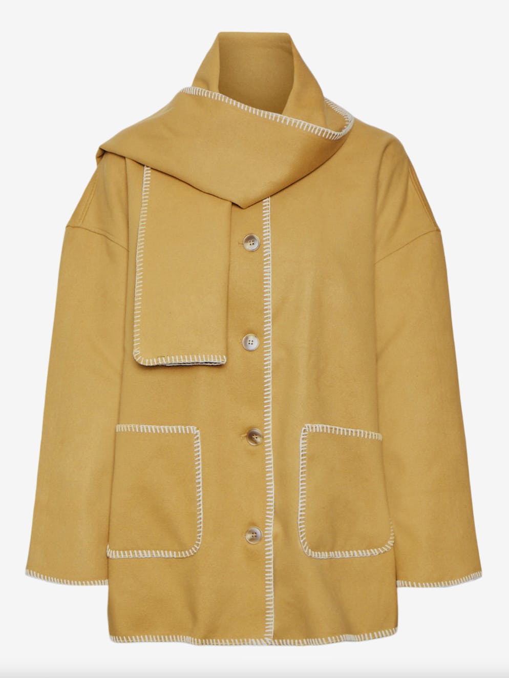 5. Jacken- und Mantel-Trends: Schal integriert. Jacke «VMGERRY» von Vero Moda für 99.90 Franken.