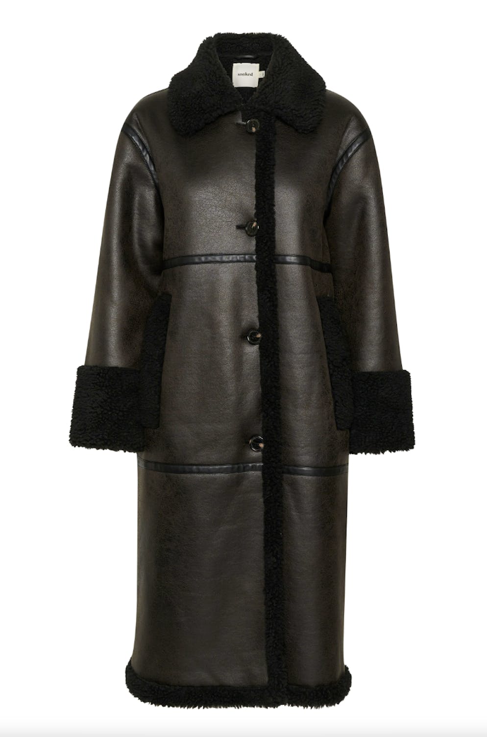 3. Jacken- und Mantel-Trend: Shearling. «Slelora»-Mantel von Soaked in Luxury für 449 Franken, via Companys.