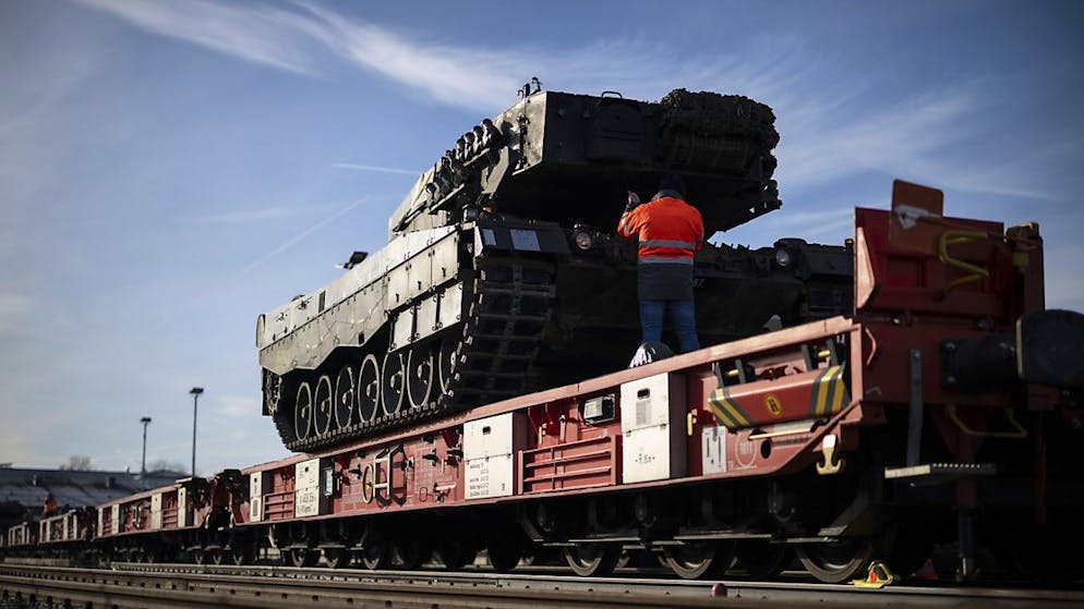 Der Stein des Anstosses: Zuletzt wurden im Januar 25 Leopardpanzer an den deutschen Rüstungskonzern Rheinmetall verkauft. (Archivbild)
