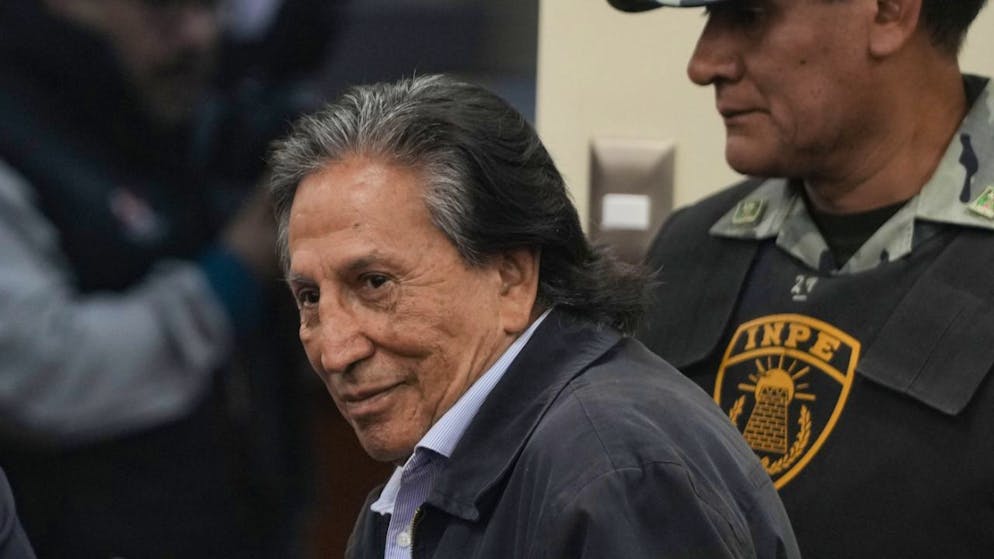 L'ex presidente Alejandro Toledo in aula.