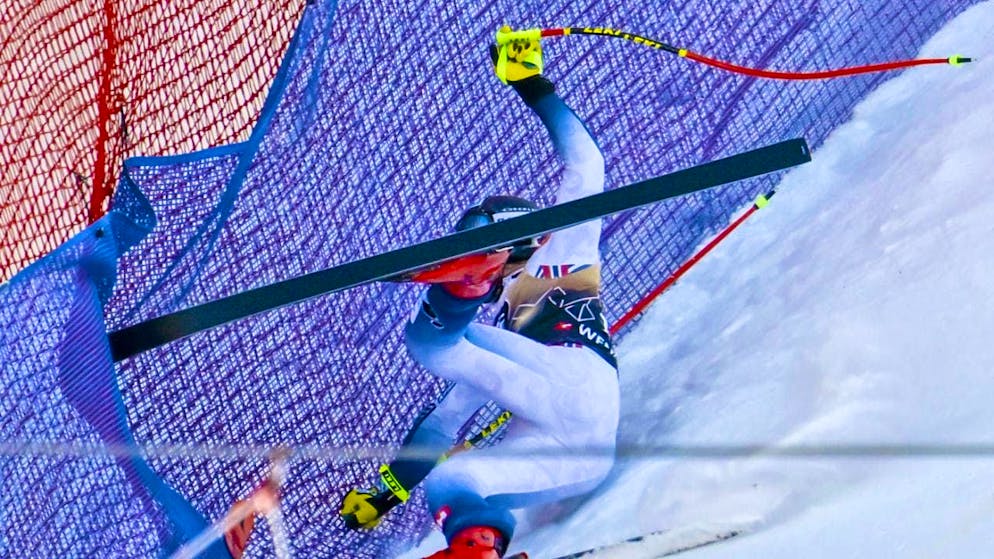 The beginning of his time of suffering: Aleksander Kilde flew heavily into the nets in Wengen on January 13 this year and seriously injured his shoulder and leg