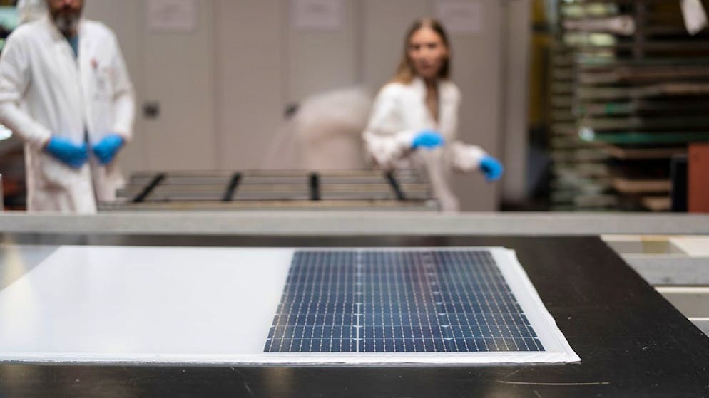 Blick ins Labor für Photovoltaikmodule des CSEM in Neuenburg. (Archivaufnahme)