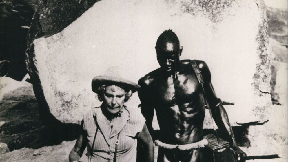 Leni Riefenstahl bei den Nuba im Süden des Sudans.