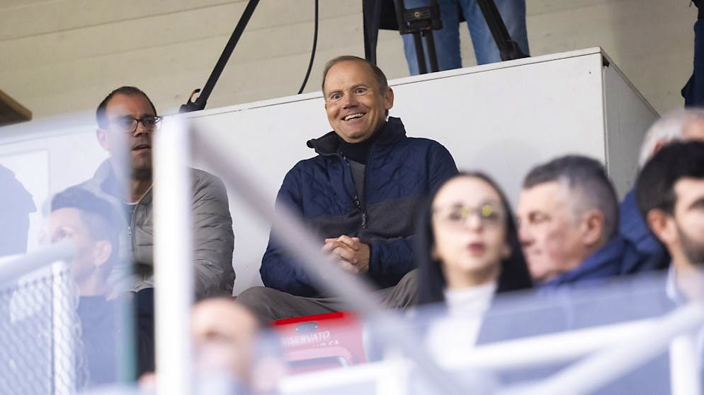 Luganos Besitzer Joe Mansueto hatte beim Spiel gegen YB allen Grund zur Freude.