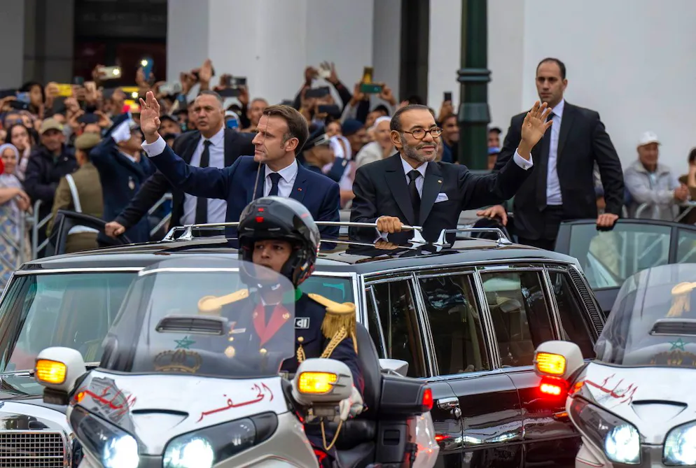 Le président français Emmanuel Macron est à Rabat pour une visite d'État de trois jours à l'invitation du roi Mohammed VI.