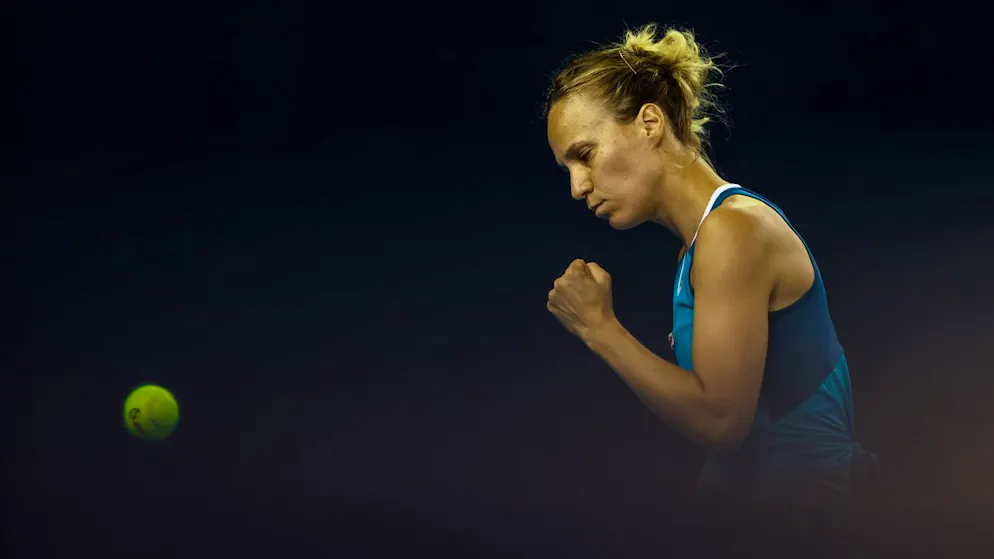 Viktorija Golubic en huitième de finale du WTA de Jiujiang (archives).