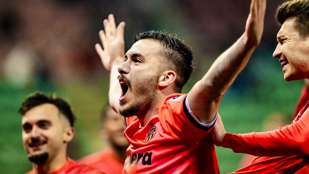 The jubilation of a leader: Mirlind Kryeziu's penalty goal sent FC Zurich to the top of the table