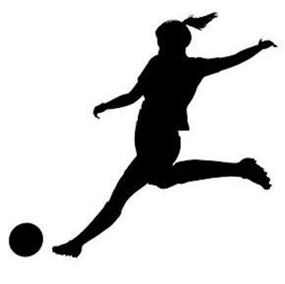 football soccer player woman in action isolated white background. Vector illustration