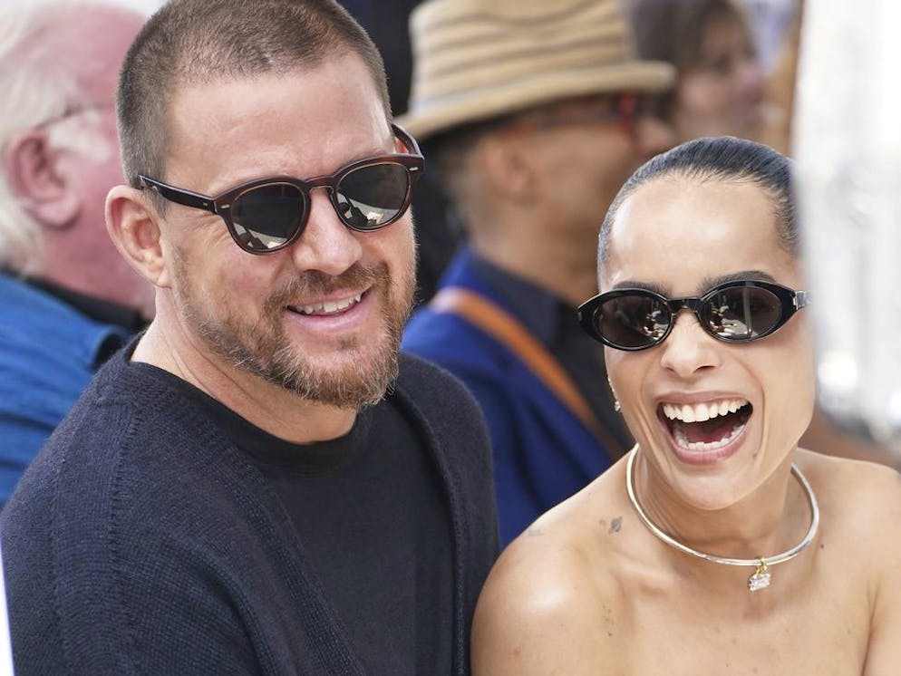 Da waren sie noch ein Herz und eine Seele: Channing Tatum und Zoë Kravitz freuen sich im März 2024 in Los Angeles, als deren Vater Lenny Kravitz mit einem Stern auf dem «Walk of Fame» geehrt wird.