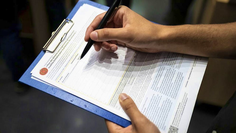 This process should be better protected: A citizen writes his personal details on a signature sheet. (archive picture)