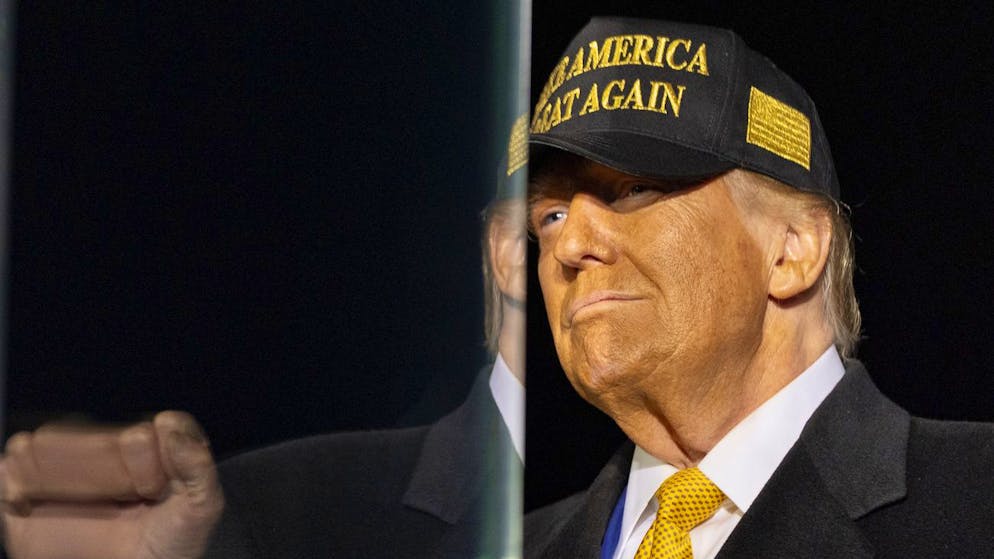 Donald Trump am 25. Oktober beim Wahlkampf in Traverse City, Michigan.