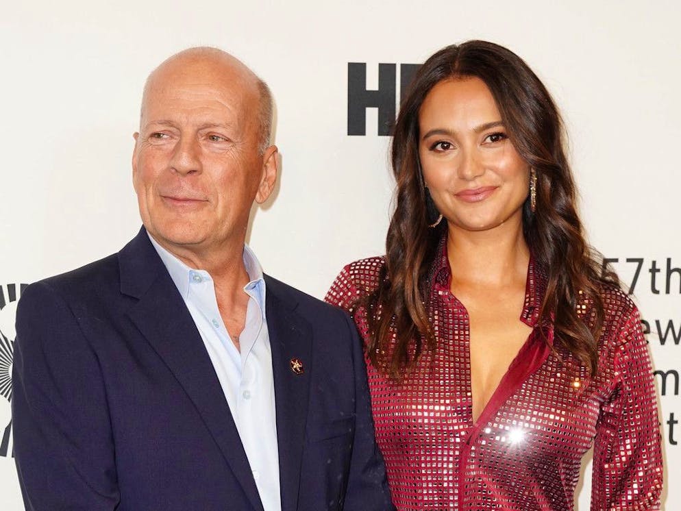 Bruce Willis e la moglie Emma Heming Willis.