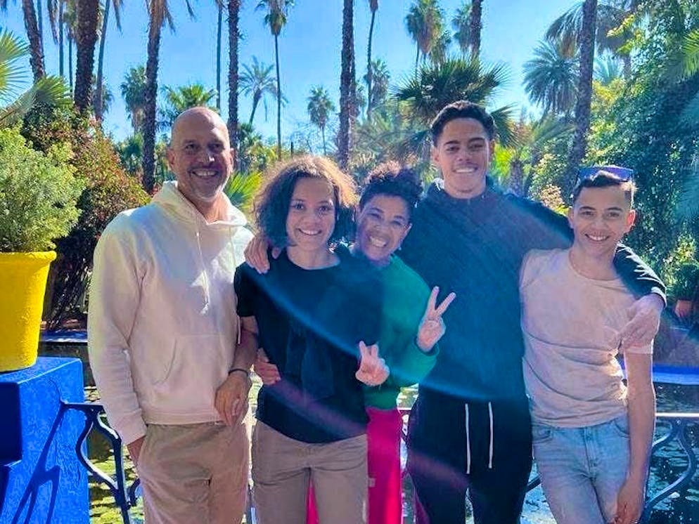 The football-mad Beney family. The Brazilian-Swiss sports family Beney: Dad Nicolas, YB super talent Iman, mom Cloe, FCB shooting star Roméo and younger brother Pablo (from left).