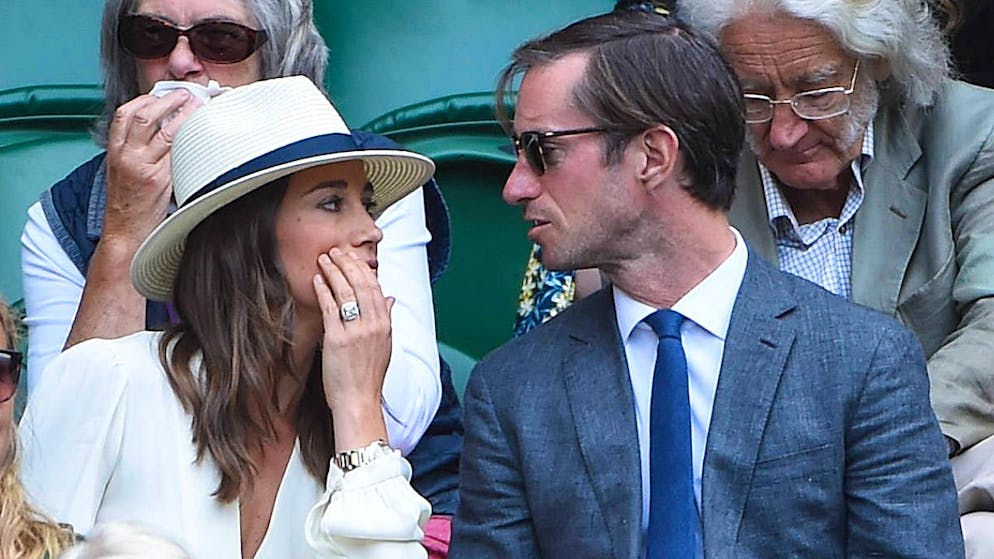 Pippa Middleton con il marito James Matthews al torneo di tennis di Wimbledon.