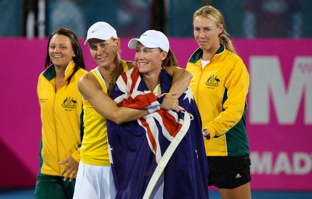 Samantha Stosur, destra, e Rennae Stubbs nel 2010.