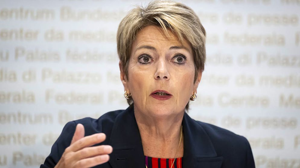 La présidente de la Confédération, Karin Keller-Sutter, mènera des discussions surtout sur la situation géopolitique tendue et sur l'actualité économique mondiale, indique le Conseil fédéral vendredi dans un communiqué. (archives).