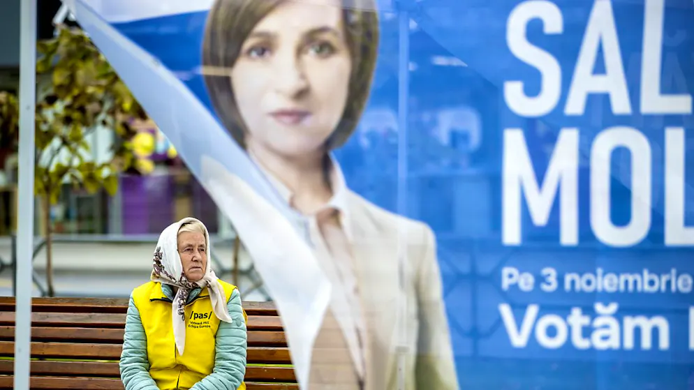 La présidente sortante Maia Sandu est arrivée largement en tête au premier tour avec 42,5% des voix (archives).