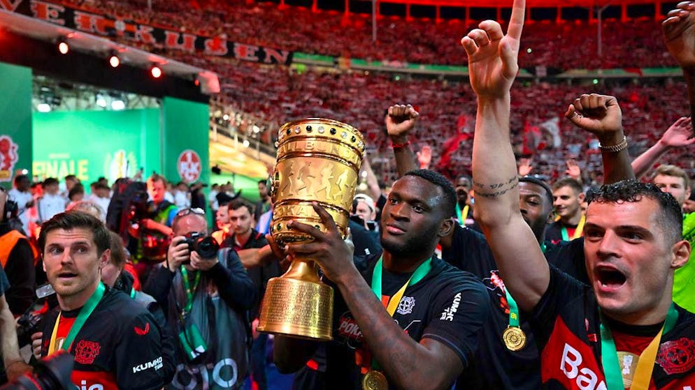 A rocky road on the way to defending their Cup victory in Germany: Bayer Leverkusen with Granit Xhaka (right) and Victor Boniface will face Bayern Munich in the round of 16