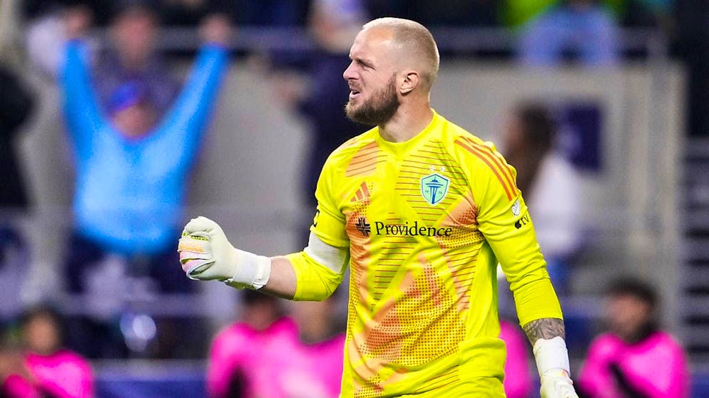 Stefan Frei is delighted with the penalty he saved to clinch the playoff round of 16 series against Houston for Seattle