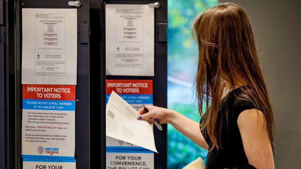 Trump or Harris? Election day in the USA. A voter in Atlanta, Georgia: The outcome of the US election is completely open, a close race is expected.