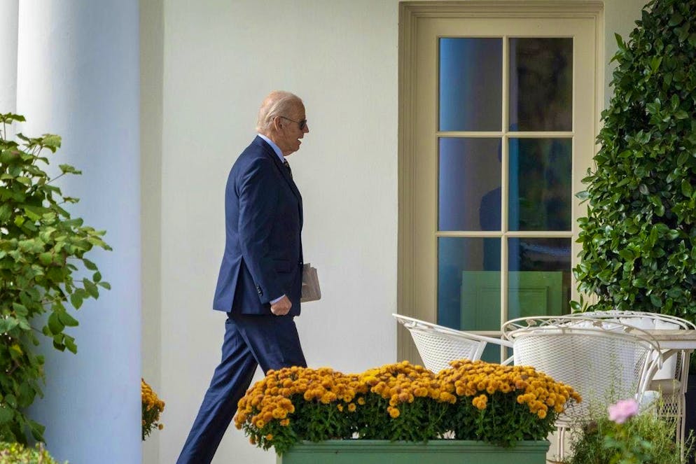 Joe Biden is at the White House on November 4.