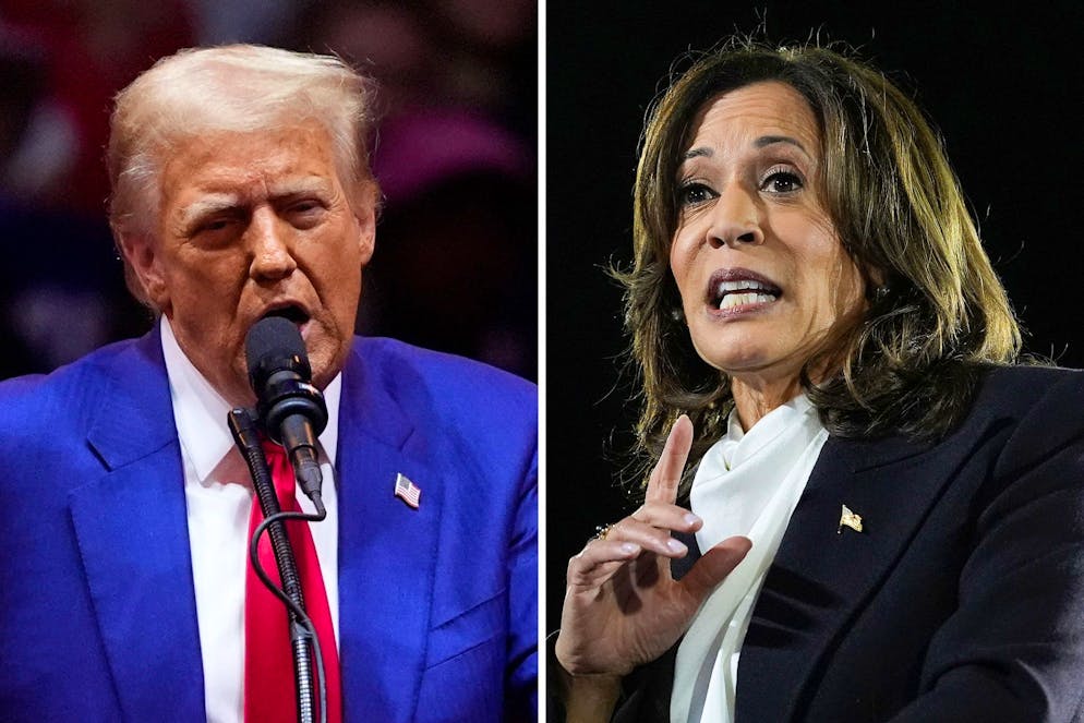 Trump und Harris liefern sich weiterhin ein offenes Rennen. 
