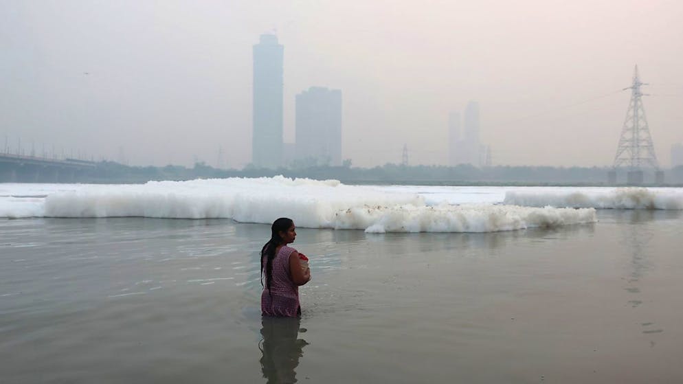 Il fiume Yamuna, a New Delhi, gravemente inquinato
