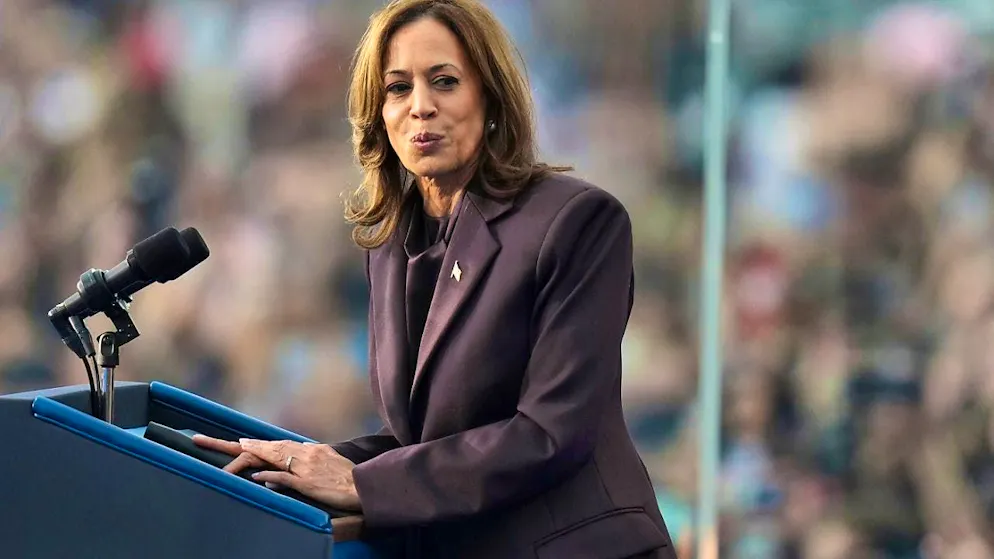Vice President Kamala Harris delivers a concession speech for the 2024 presidential election on the campus of Howard University in Washington. Photo: Stephanie Scarbrough/AP/dpa