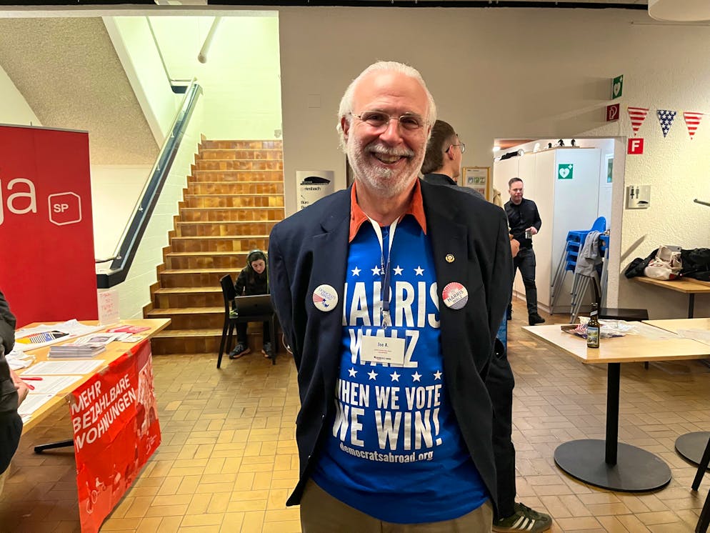 US-Wahlen Zürich. Joe ist US-Amerikaner und wählt Harris aus Überzeugung.
