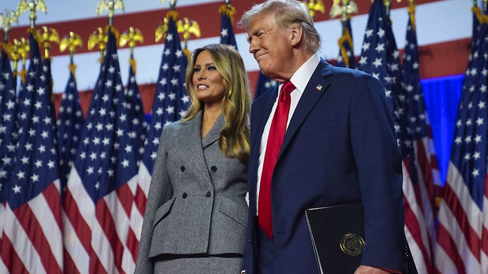 Il neo eletto presidente Usa Donald Trump e la nuova "first lady" Melania Trump