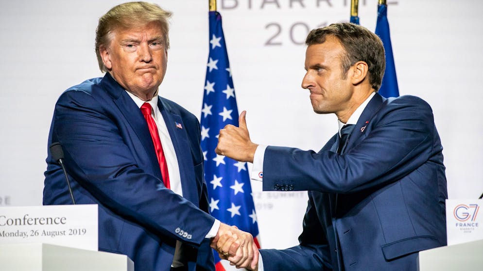 Waren sich während der ersten Amtszeit nicht immer einig: Donald Trump und Emmanuel Macron.