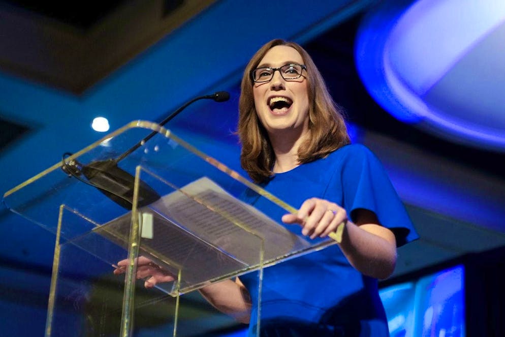Sarah McBride was violently attacked by the Republican Nancy Maceverbal.